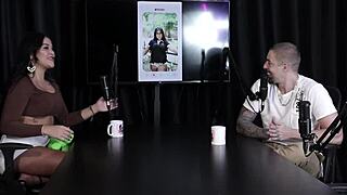 Amateur couple plays game on tinder with sheer red lingerie