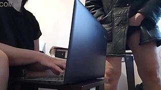 Secretary Masturbates Riskily Near Colleague In Office!