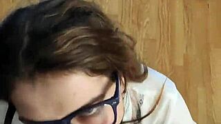 Roleplay With Teacher Involving Blowjob And Cum On Glasses