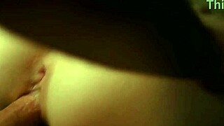 Teen Brunette Bent Over Gets Creampie in Doggystyle from Roommate's Cock