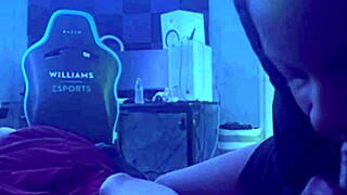 she passionately sucking crazy dick for five minutes, taking cum in mouth