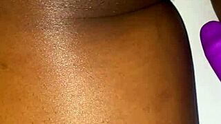 Her reactions when the vibrator touches her pussy.