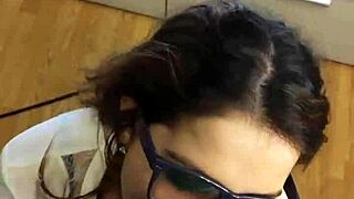 Roleplay With Teacher Involving Blowjob And Cum On Glasses