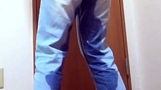 Girl Pees Her Jeans While Brother Uses Bathroom