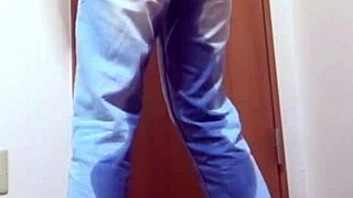 Girl Pees Her Jeans While Brother Uses Bathroom