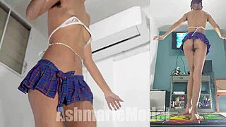 Dance Dance Revolution Braless Upskirt No Panties