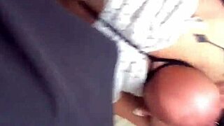 Submissive babe gagged and slapped while choking on cock. Spitting adds to wild domination.