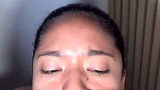 Amateur couple fucks intensely.