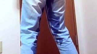 Girl Pees Her Jeans While Brother Uses Bathroom