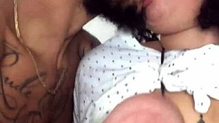 Submissive babe gagged and slapped while choking on cock. Spitting adds to wild domination.