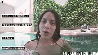 Helen Star submits orally with vibrator.