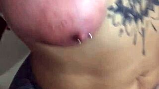 Submissive babe gagged and slapped while choking on cock. Spitting adds to wild domination.