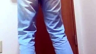 Girl Pees Her Jeans While Brother Uses Bathroom