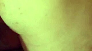 She's bent over getting her ass and pussy fucked while fingering and licking balls