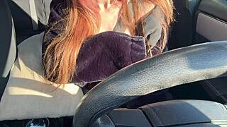 yo, check italian artemisia love flashing big boobs solo in car... hot nipples! 🔥