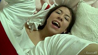 watch this kinky guy finger persephone's wet cunt with a vibrator in her panties