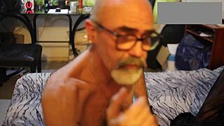 Intense threesome with Reynatirana and mature man after interview, featuring rough doggystyle and blowjob