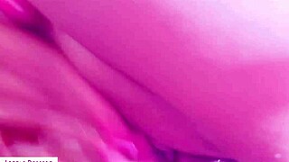 Latina Babe Uses Glass Dildo for Cream Pie Birthday