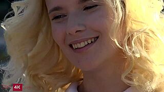 Skinny Blonde Has An Encounter With Her Driver