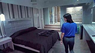 Brazilian petite stepsister tries BDSM with anal creampie and doggystyle.