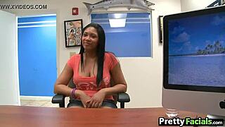 hot black teen carmen michaels gets facial cumshot