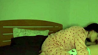 Tattooed amateurs with huge big ass kissing in bedroom, gentle caresses end with lesbian fucking