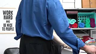 Blonde MILF Caught Shoplifting, Offers Huge Tits And Pussy!