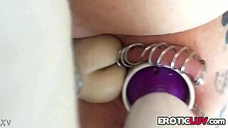 Horny Babe TOYS Her PIERCED Pussy