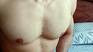 Intensely Playing with Foreskin While Jerking Off Big Cock to Cumshot