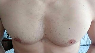 Intensely Playing with Foreskin While Jerking Off Big Cock to Cumshot