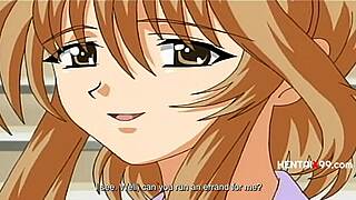 shy anime girl in taboo circle jerk masturbation