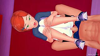 Gwen Craves to Stroke a Huge Cock in Adult Hentai