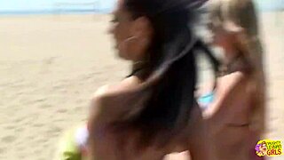 After Beach Volleyball, Lesbians Head Inside for Wet Pussy Play