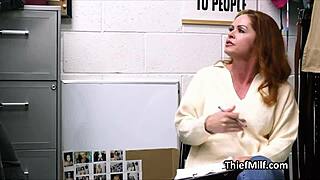 Aussie cougar caught stealing lingerie rides officer hard