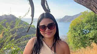 hermosa turista cheats on husband with stranger for cash, huge cock