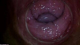 Camera captures close-up of Paula Shy's vagina during masturbation.