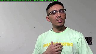 new actor scores big, banging this stunning latina morena with wild riding passion