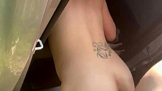 Skinny street whore gets fucked on camera and takes load