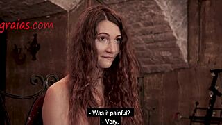 Hot pornstar endures brutal training with cruel tools.