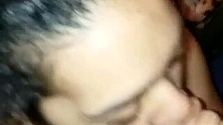 Beautiful wife with a sexy body gives a deep blow job with much passion