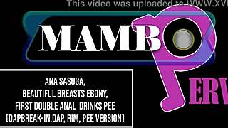 Double penetration action with anal and pee play