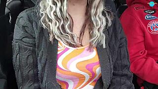 Sexy Dirty Milf Gives Intense Blowjob to Husband in Public Car!