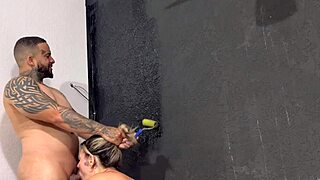 Man, this painter gets drilled hard in ass and pussy while working