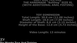 Lady Ana Testing Handmade Balldog XL with Extra Anal Fisting!