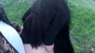 PAWG Goth Slut Teen Fucked Outdoors!