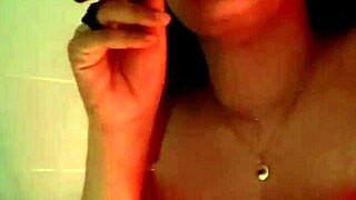 Little 18+ angel with small waist and natural tits squirting with dildo for viewers