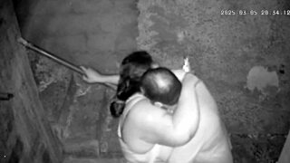 Hidden camera catches stepmom banging hard with stepson