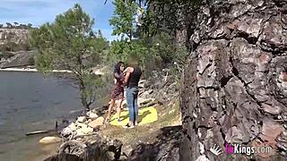 outdoor fun noa bangs her date doggystyle cowgirl blowjob group
