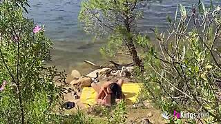 outdoor fun noa bangs her date doggystyle cowgirl blowjob group