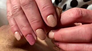 Hard Foreskin Play with Milf’s Wild Handjob!